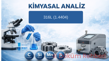 316L (1.4404) kimysal analizi ve mekanik özelleri