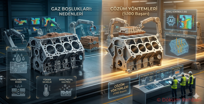 Dökümde Gaz Boşlukları: Nedenleri ve %100 Çözüm Yöntemleri